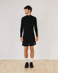 Men's Mock Neck Base Layer - Black Onyx fra Bareen