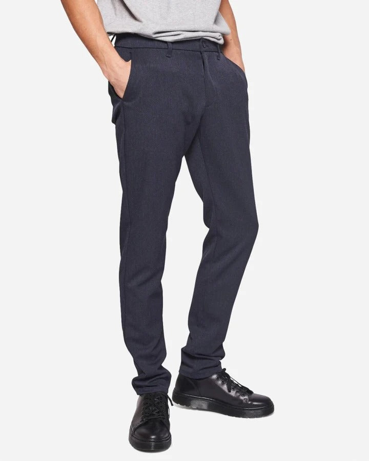 Steffen Mel. Pant Recycled - Navy Melange