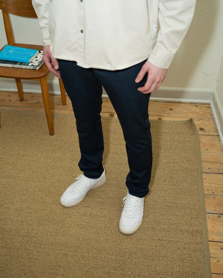 Steffen Mel. Pant Recycled - Navy Melange