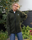 Langli Hooded Pile Jacket - Army