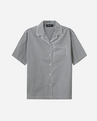 Rønne Essential Pajamas Shirt - Black_White Stripe