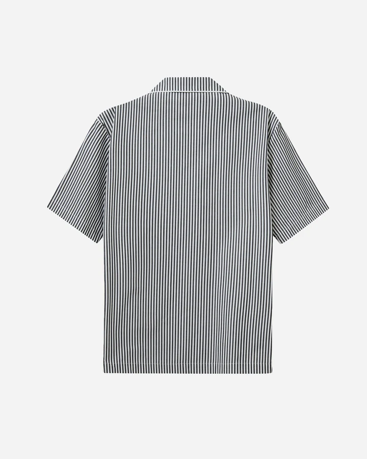 Rønne Essential Pajamas Shirt - Black_White Stripe
