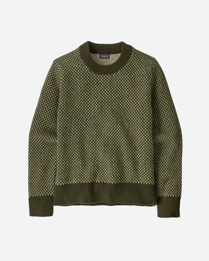 W's Recycled Wool-Blend Crewneck Sweater - Ridge _ Pine Needle Green