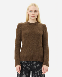 Brushed Alpaca O-neck - Rain Drum