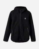 Langli Hooded Pile Jacket - Black