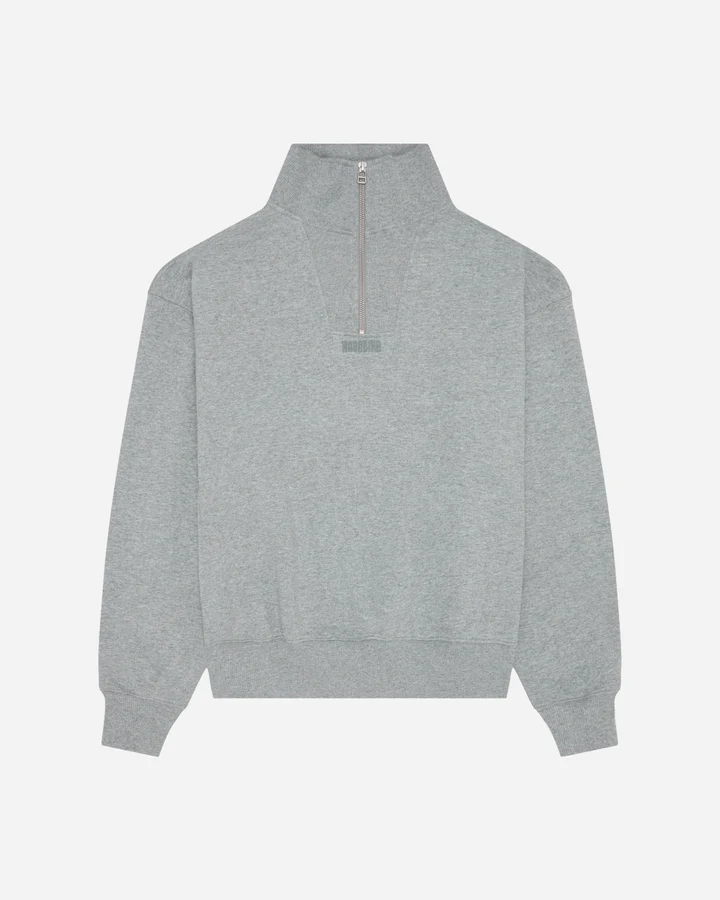 Lok Base Half Zip - Light Grey Melange