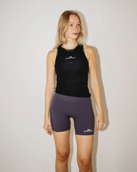 Wmns Stretch Racer Tank Top - Black Onyx fra Bareen