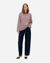 Jeanni - Bordeaux Polo Stripe