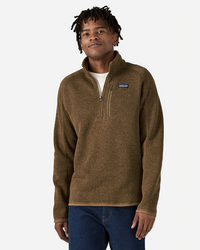 M's Better Sweater 1_4 Zip - Coriander Brown