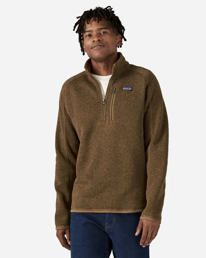 M's Better Sweater 1_4 Zip - Coriander Brown