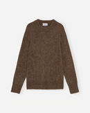 Brushed Alpaca O-neck - Rain Drum